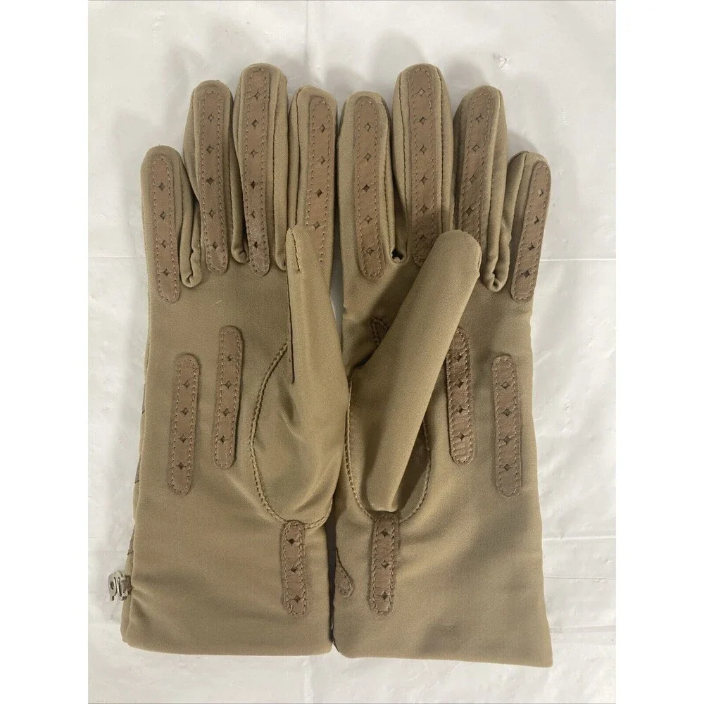 Grandoe Activizer Vtg 1985 Ladies Driving Gloves Camel BROWN One Size Warm Lined